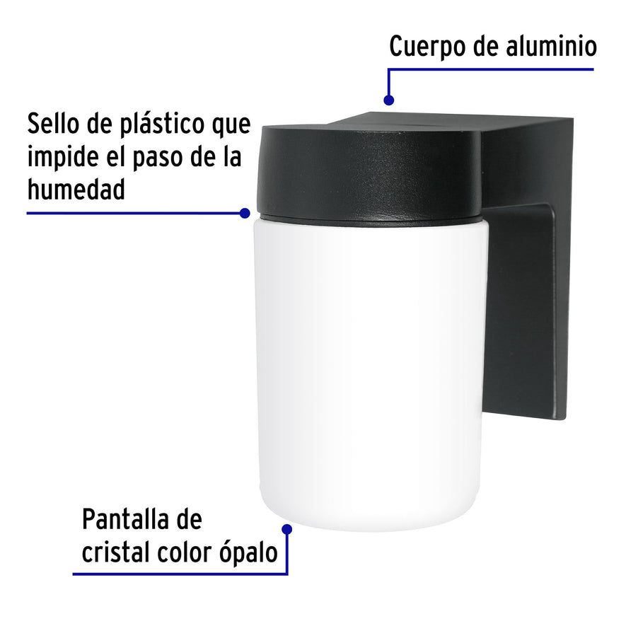 Arbotante de LED 8 W tipo vaso luz cálida, Volteck Caja con 2, 46345