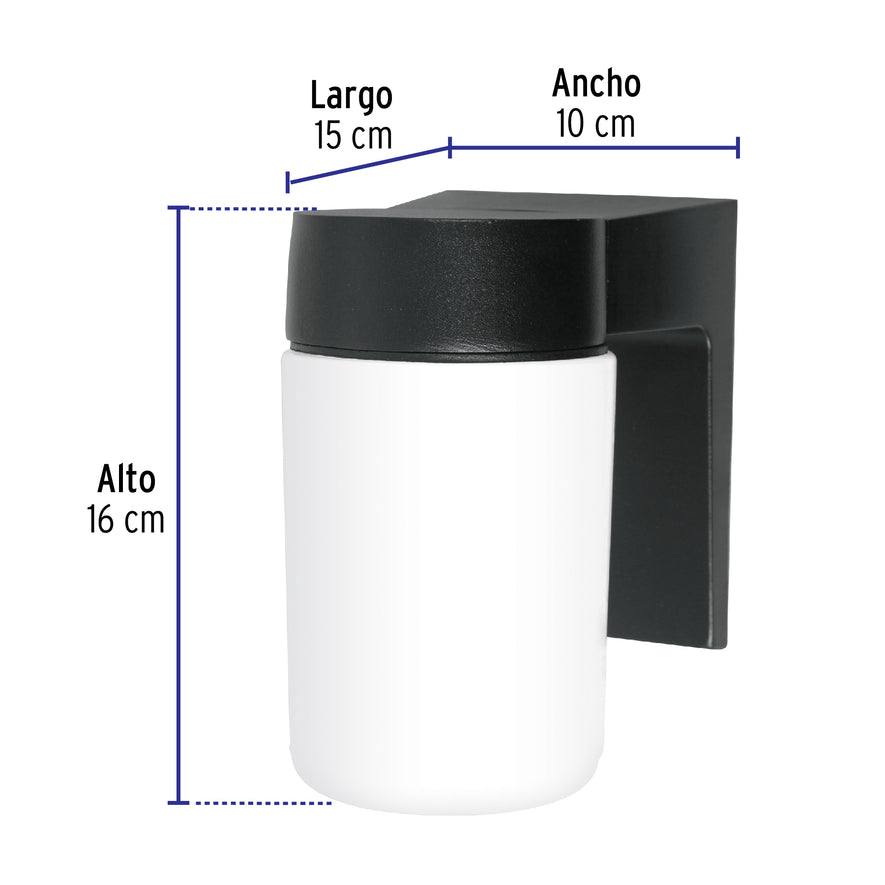 Arbotante de LED 8 W tipo vaso luz cálida, Volteck Caja con 2, 46345