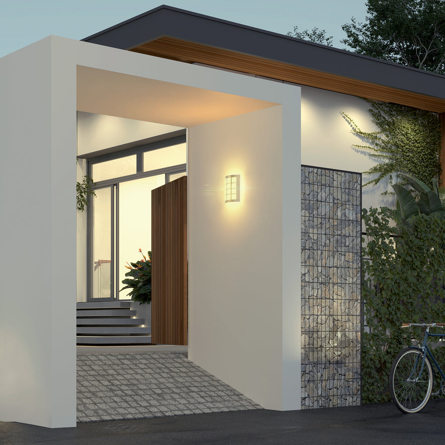 Arbotante decorativo de LED 15 W acero inoxidable luz cálida, 48011