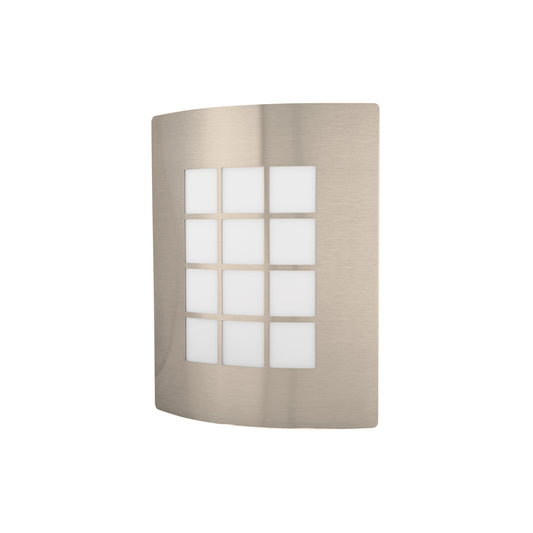 Arbotante decorativo cuerpo acero inox, lámpara no incluida, 47390