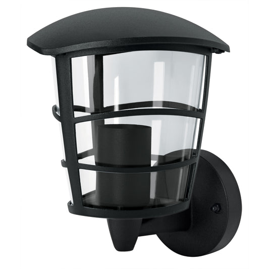 Arbotante tipo farol moderno soportado p/exteriores, negro, 45092