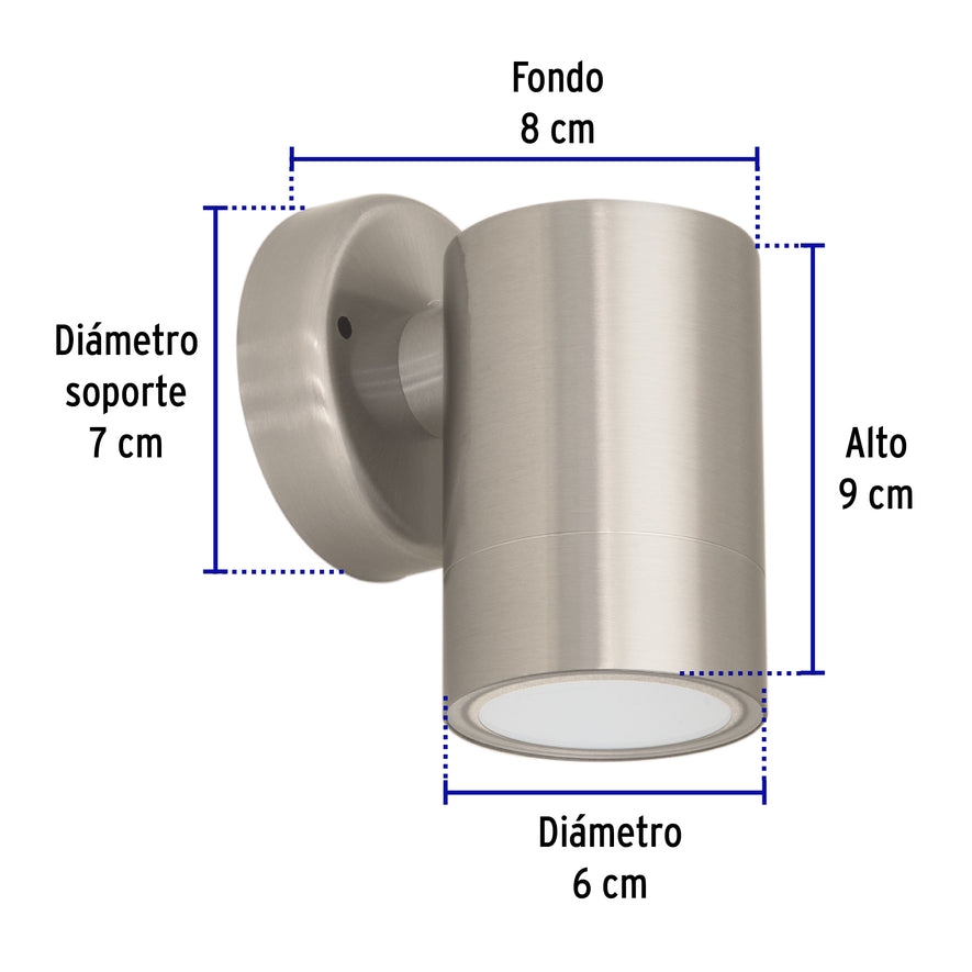 Arbotante satín de LED 5 W de acento 1 spot luz cálida, 48010
