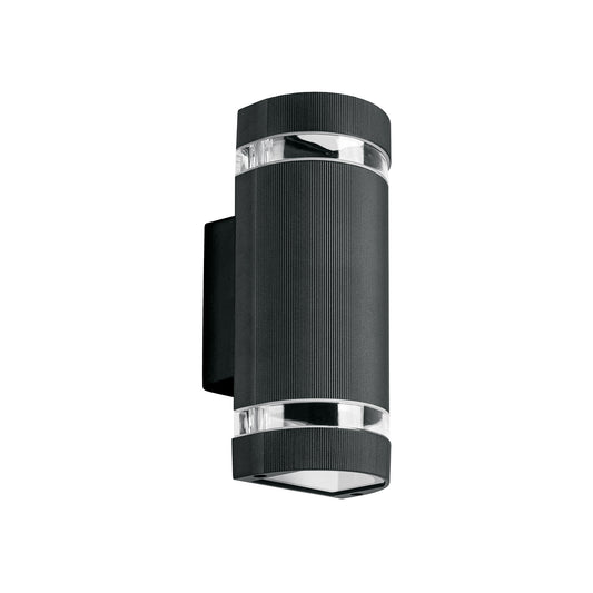 Arbotante exterior con 2 spots, lámparas no incluidas, negro, 45408