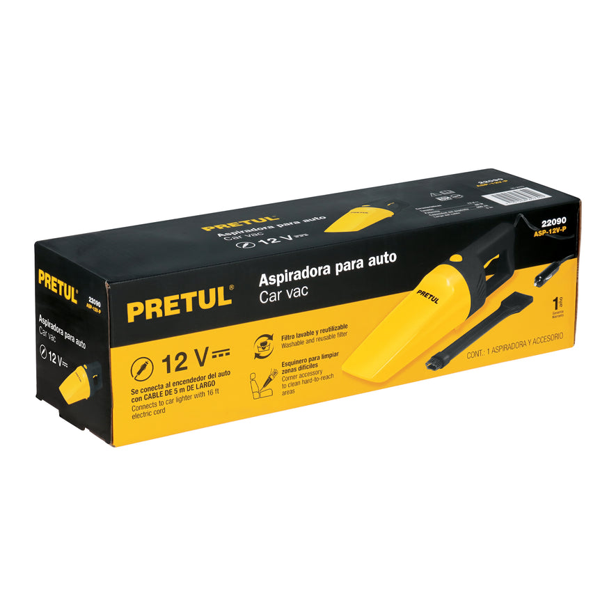 Aspiradora para auto, de 12 volts, Pretul, 22090