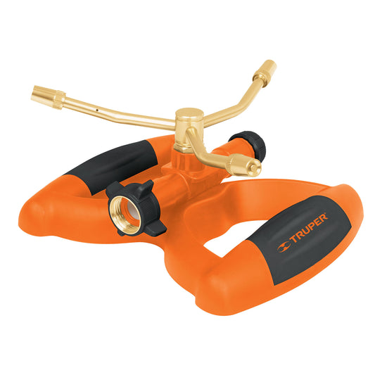 Aspersor metálico de 3 brazos con base plástica, Truper Caja con 4, 11298