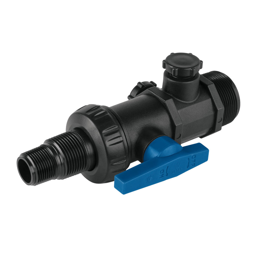 Multiconector polipropileno para tinaco, con válvula, FOSET Caja con 6, 48081