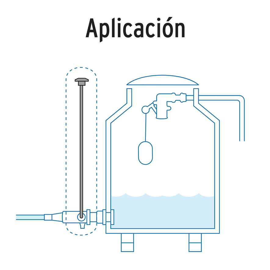 Jarro de aire 1/2' x 140 cm para tinaco, Foset Caja con 6, 48072