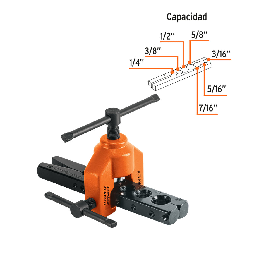 Avellanador profesional de 3/16' a 5/8', Truper Expert, 12865