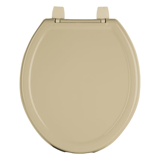 Asiento redondo ligero con tapa para WC, beige, FOSET BASIC Caja con 5, 40244