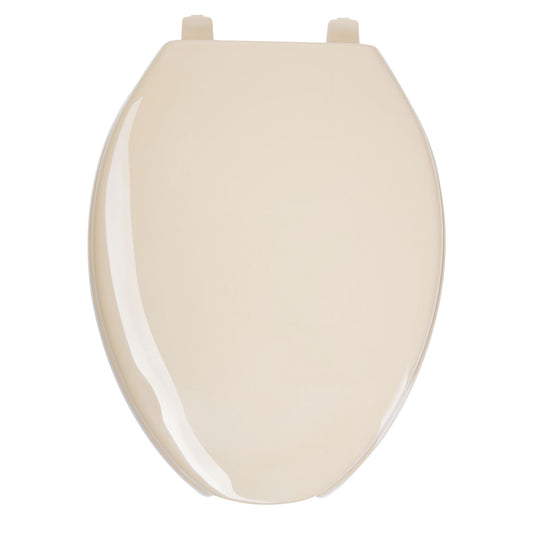 Asiento alargado con tapa para WC, abierto, hueso, FOSET, 49906