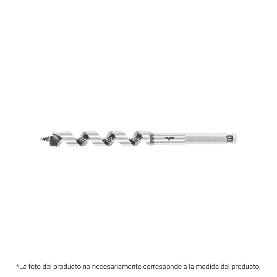 Broca auger tipo berbiquí 7/8' X 6', TRUPER Caja con 3, 104063