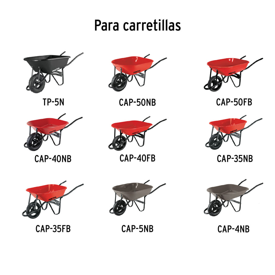 Larguero de bastidor calibre 18 para carretillas PRETUL Caja con 6, 22694