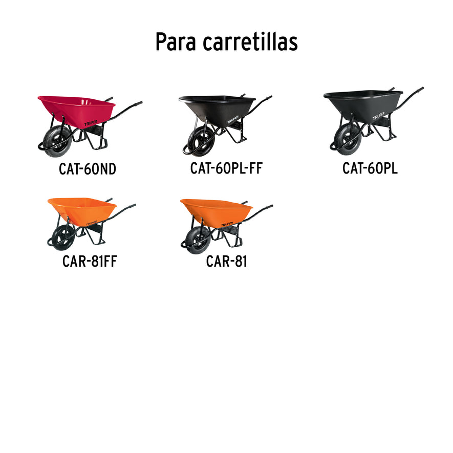 Larguero de bastidor calibre 16 para carretillas TRUPER Caja con 6, 100955