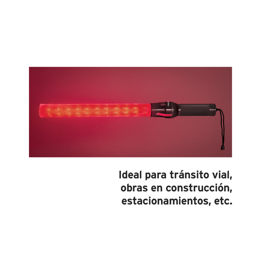 Bastón luminoso de 53 cm con luz LED y clip para cinturón Caja con 4, 101219