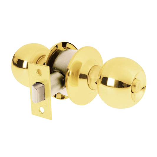 Cerradura esfera cilíndrico, baño, brillante, blíster, Basic Caja con 3, 28054