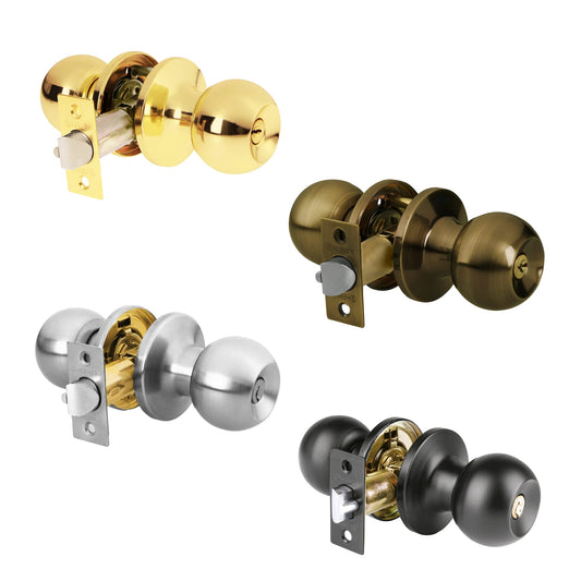 Cerradura tipo esfera, cilíndrico, entrada, brillante, Basic Caja con 3, 23560