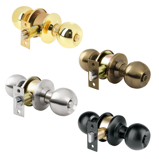 Cerradura tipo esfera cilíndrico, recámara, brillante, Basic Caja con 3, 23563