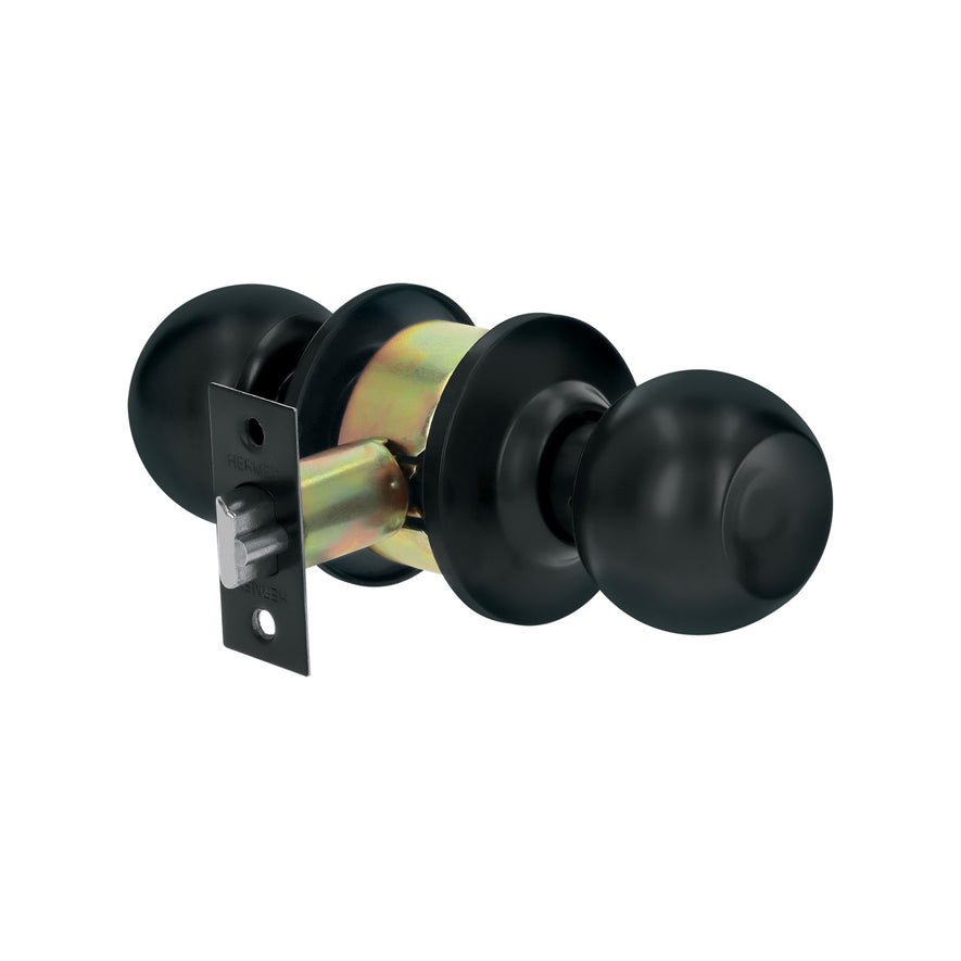 Cerradura tipo esfera, cilíndrico, entrada, negro, Basic Caja con 3, 28137