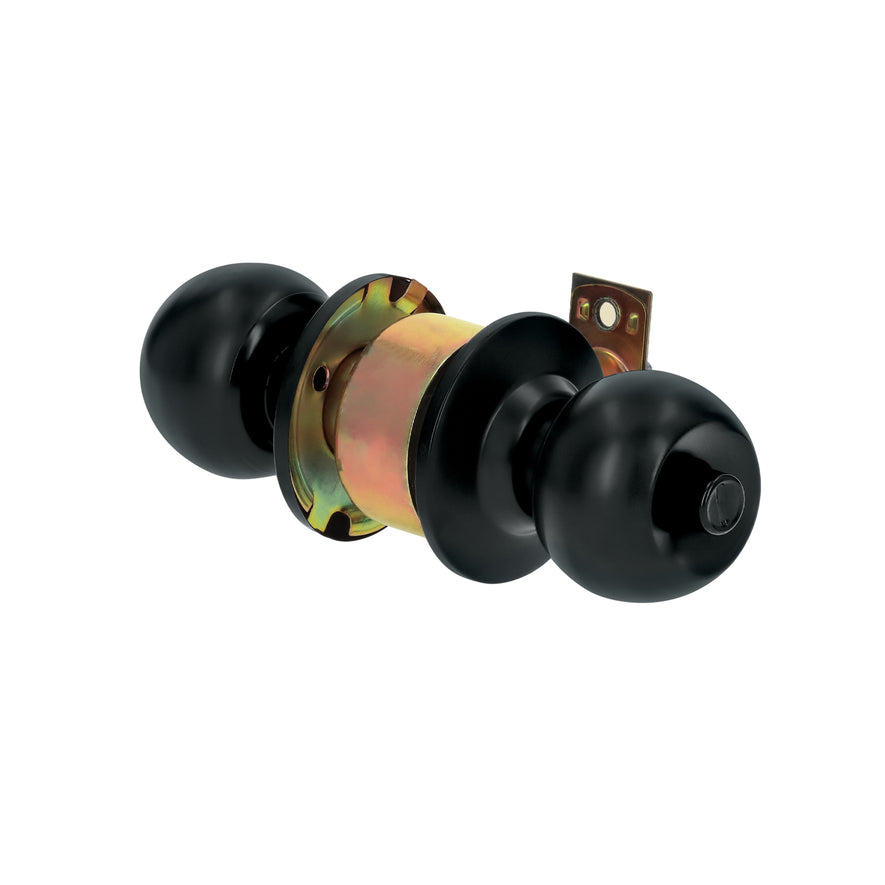 Cerradura tipo esfera, cilíndrico, recámara, negro, Basic Caja con 3, 28138