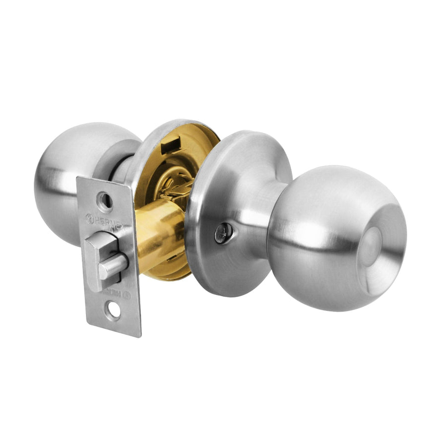 Cerradura esfera tubular, entrada, cromo, blíster, Basic Caja con 3, 28069