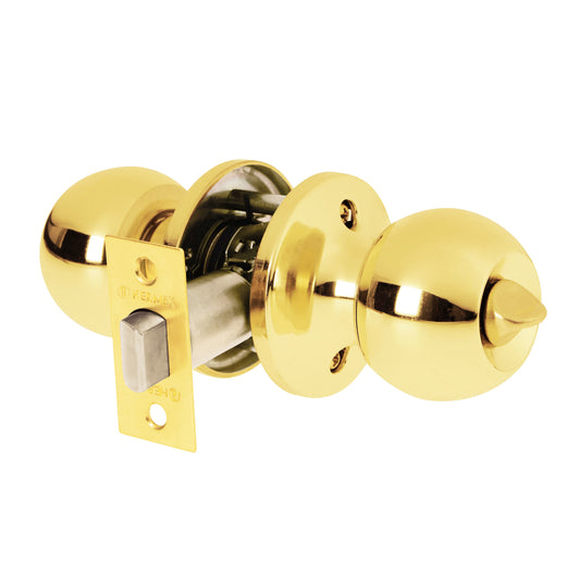 Cerradura esfera tubular, baño, brillante, blíster, Basic Caja con 3, 28073