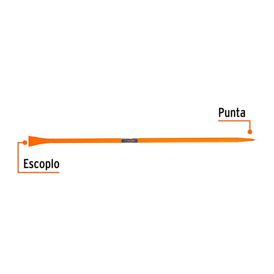 Barreta para tierra dura 1'x150 cm, escoplo 67 mm, Truper, 10759