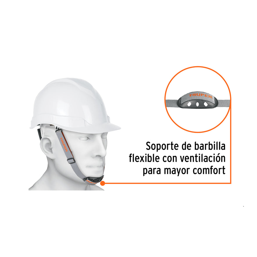 Barboquejo con barbilla para casco de seguridad industrial Caja con 10, 12338