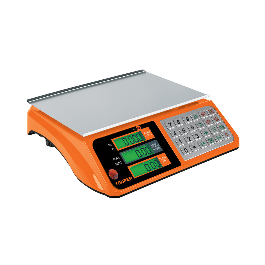 Báscula electrónica multifunciones 40 kg, Truper, 15241
