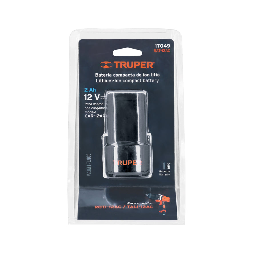 Batería ion litio, 12V, para ROTI-12AC y TALI-12AC, 17049
