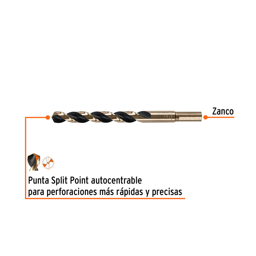 Broca HSS 11.0 mm Trugold para metal, Truper Expert Caja con 5, 14329