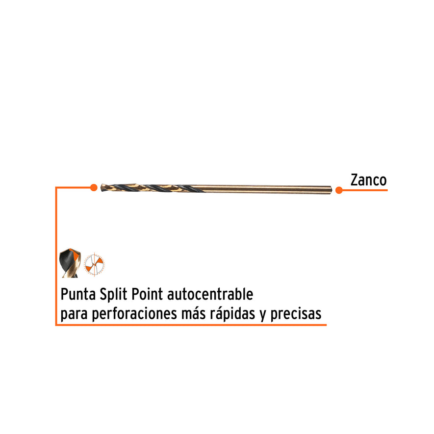 Broca HSS 1.5 mm Trugold para metal, Truper Expert Caja con 10, 14123