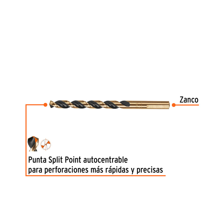 Broca HSS 5/16' Trugold para metal en blíster, Expert Caja con 5, 12747