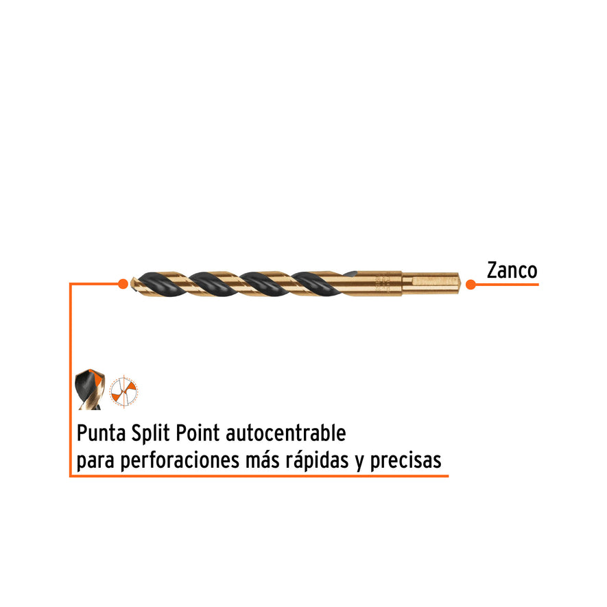 Broca HSS 7/16' Trugold para metal en blíster, Expert Caja con 5, 12749