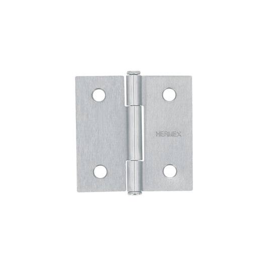 Bisagra cuadrada 2', satinado, cabeza redonda, Hermex Caja con 10, 43254