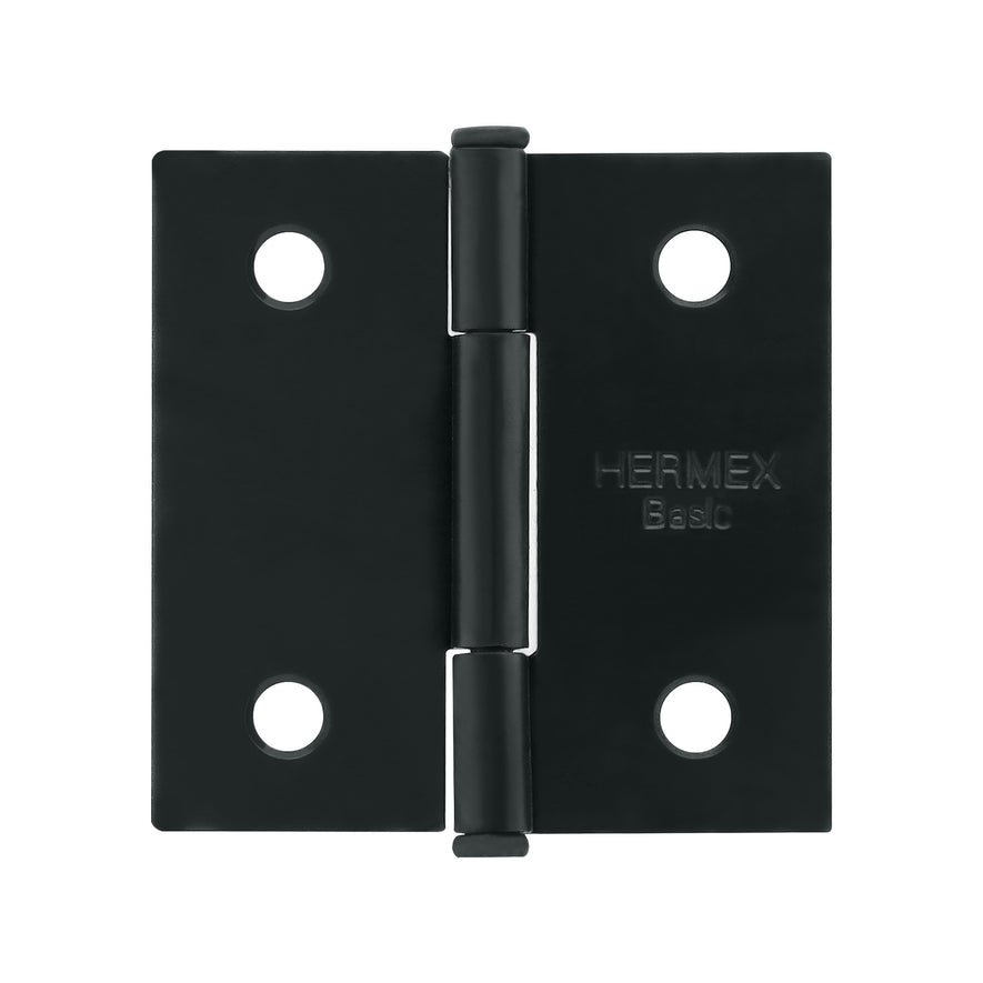 Bisagra cuadrada 2', negro mate, cabeza plana, Basic Caja con 20, 27132