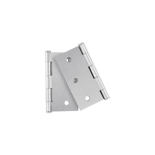 Bolsa con 2 bisagras cuadradas 3', acero cromo mate, BASIC Caja con 6, 29063