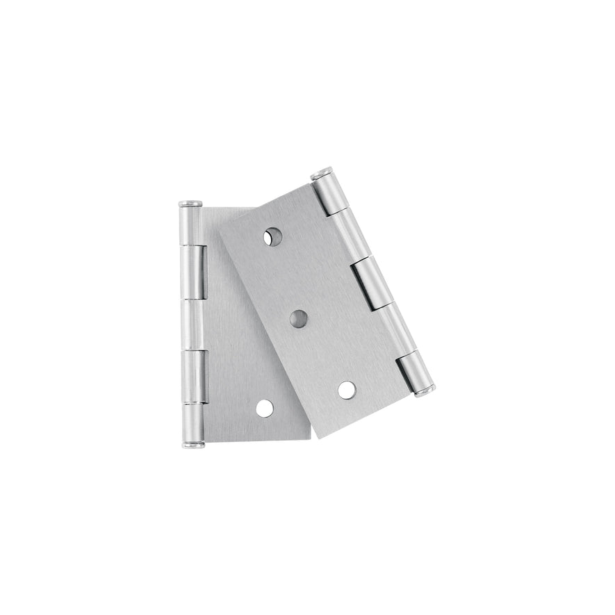 Bolsa con 2 bisagras cuadradas 3', acero cromo mate, BASIC Caja con 6, 29063