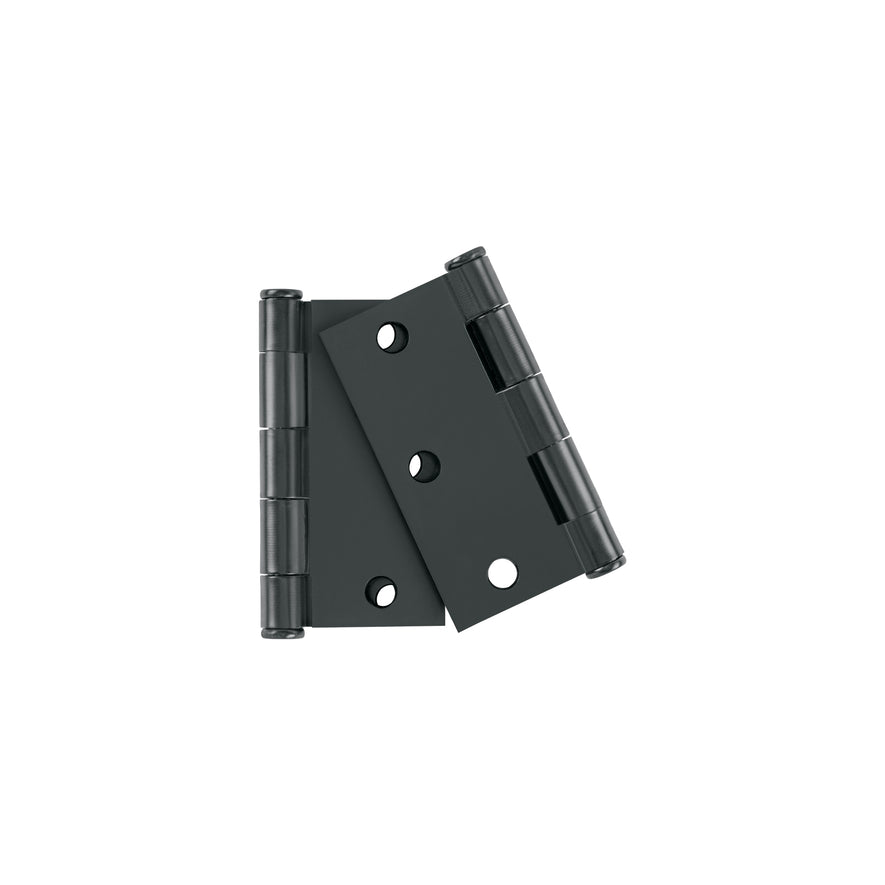 Bolsa c/2 bisagras cuadradas de 3' acero negro, plana Caja con 6, 49603