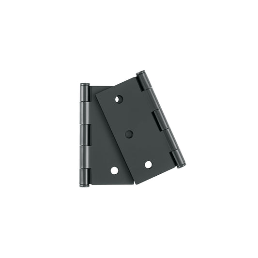 Bolsa con 2 bisagras cuadradas 3', acero negro, BASIC Caja con 6, 29067