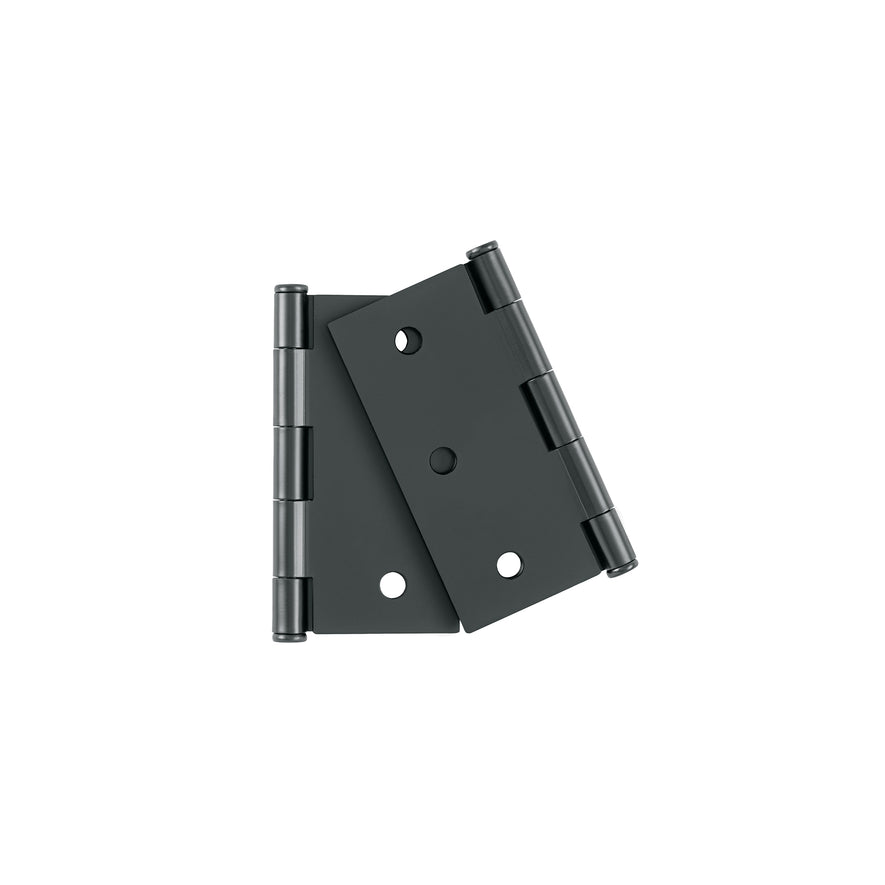 Bolsa con 2 bisagras cuadradas 3', acero negro, BASIC Caja con 6, 29067