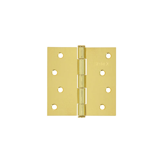 Bisagra cuadrada 4', latonado, cabeza plana, Hermex Caja con 10, 43239