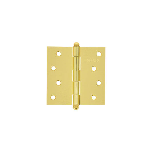 Bisagra cuadrada 4', latonado, cabeza redonda, Hermex Caja con 10, 43234