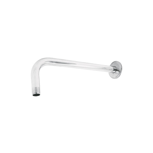 Brazo recto con chapetón para regadera, 30 cm, cromo, Foset, 44506