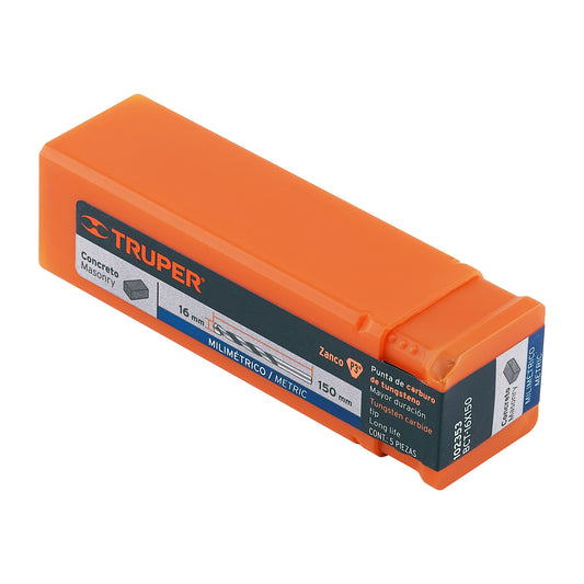Broca para concreto 16 x 150 mm, Truper Caja con 5, 102353