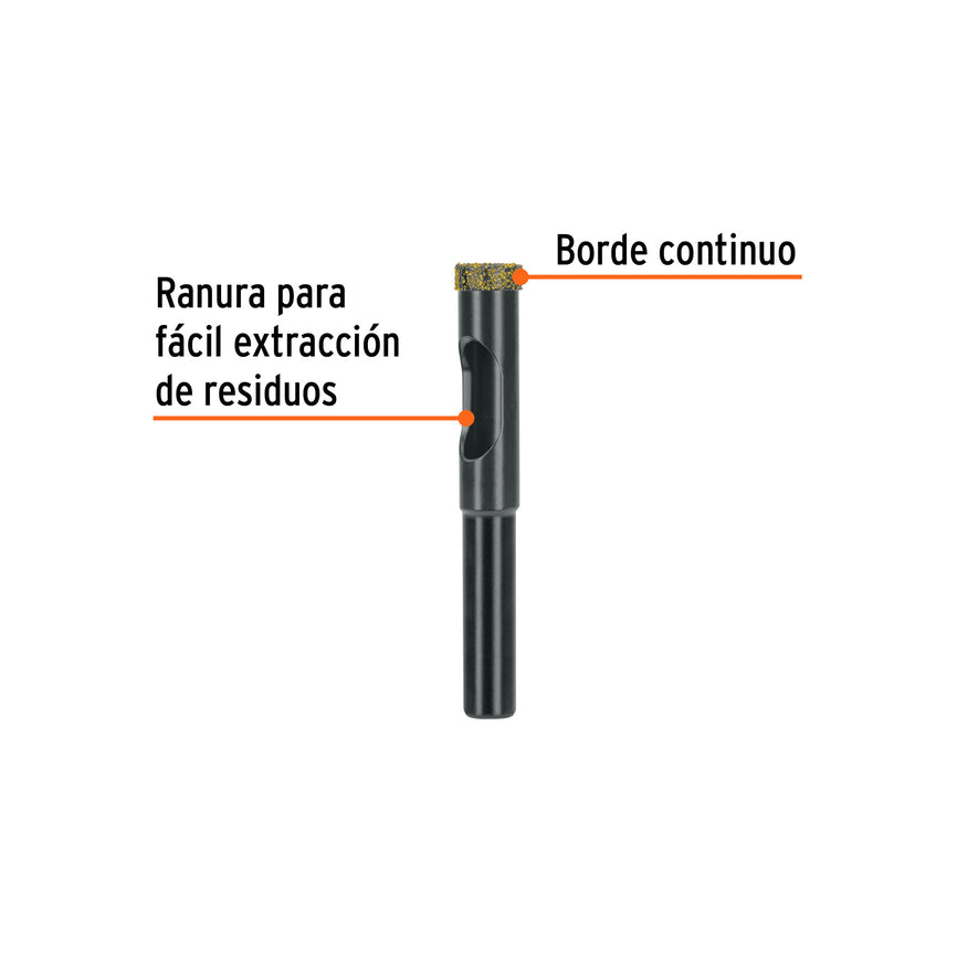 Broca diamantada 10mm (3/8'), TRUPER Caja con 2, 103434