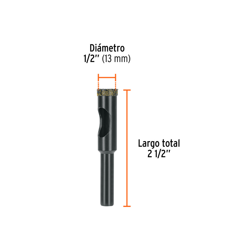 Broca diamantada 12mm (1/2'), TRUPER Caja con 2, 103435