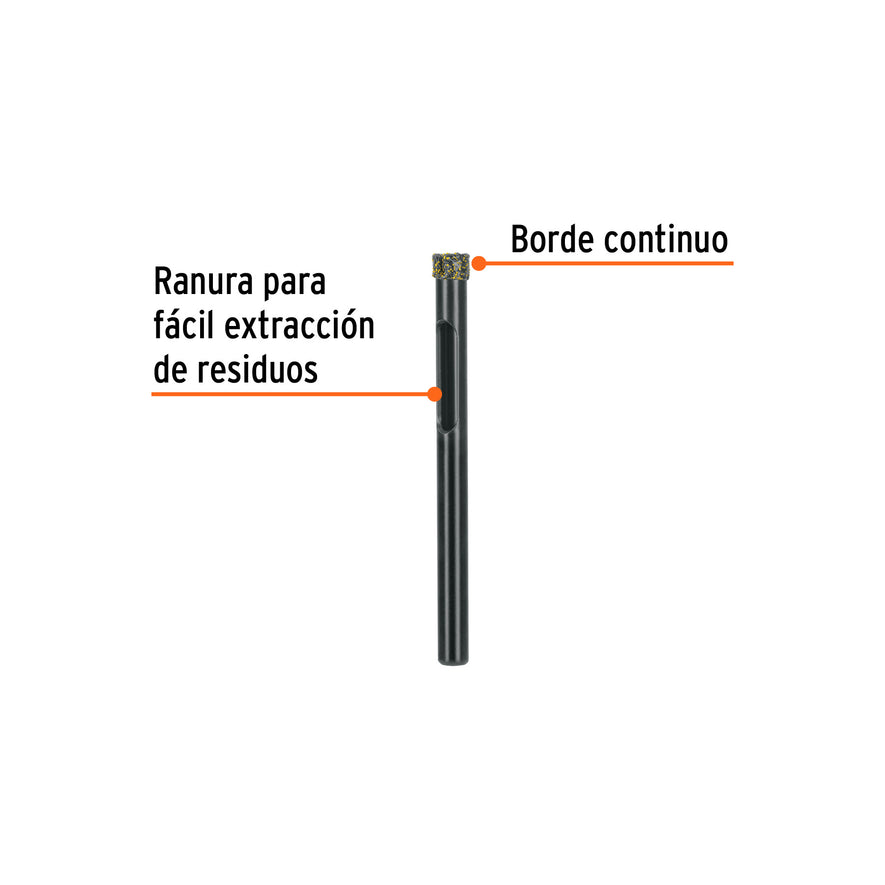 Broca diamantada 6mm (1/4'), TRUPER Caja con 2, 103432