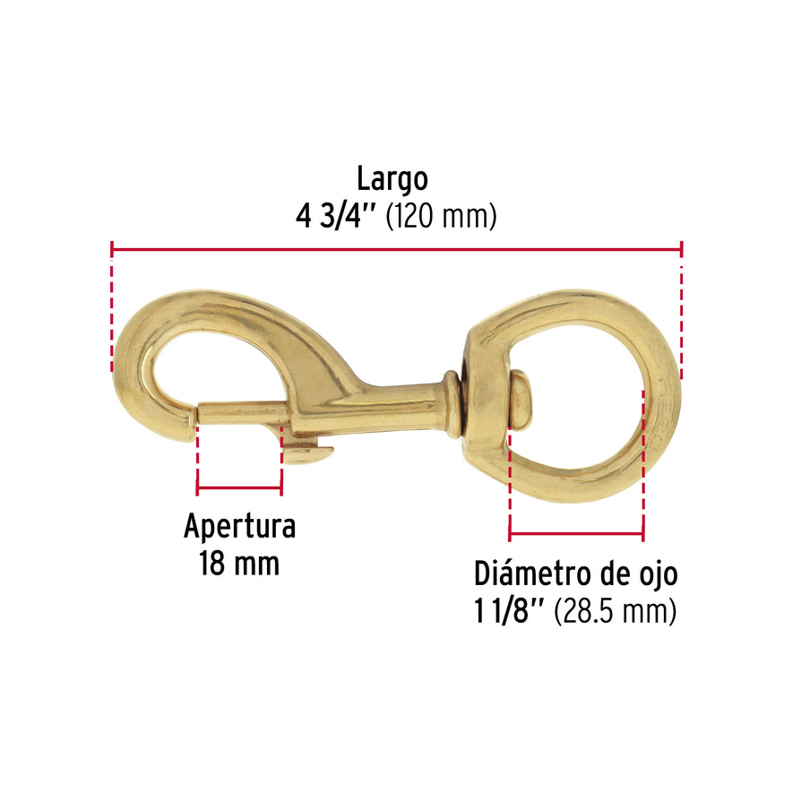 Bandola destorcedora de latón 1-1/8', Fiero Caja con 12, 44048