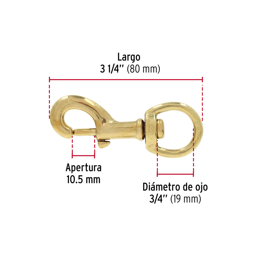 Bandola destorcedora de latón 3/4', Fiero Caja con 12, 44046