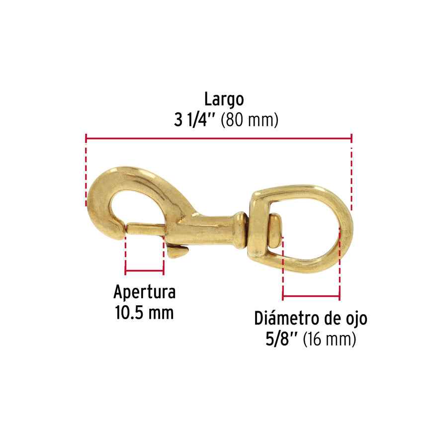 Bandola destorcedora de latón 5/8', Fiero Caja con 12, 44045